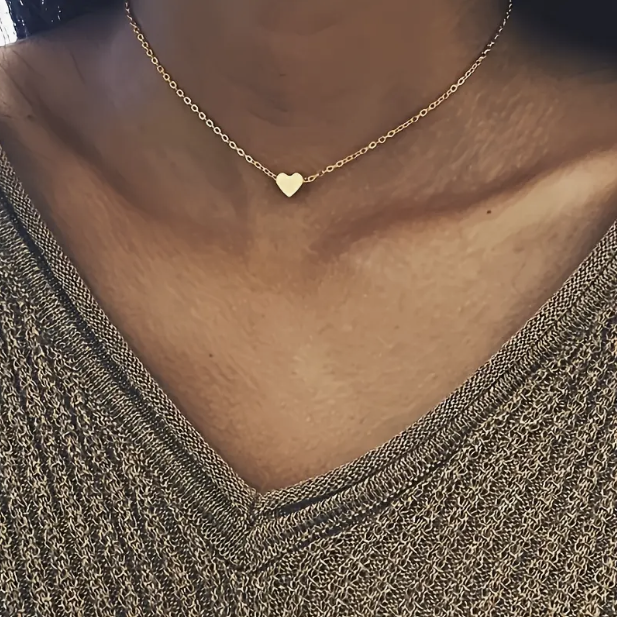 Silver & Gold Heart Pendant with Necklace-Westeryn