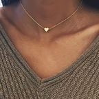Silver & Gold Heart Pendant with Necklace-Westeryn