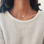 Silver & Gold Heart Pendant with Necklace-Westeryn