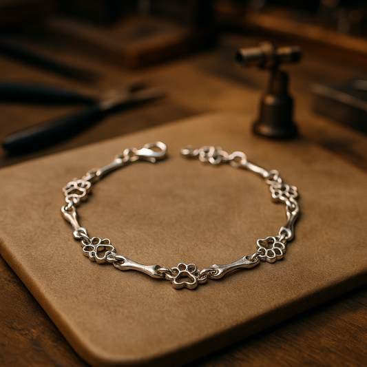 Whimsical Paw Print Charm Bracelet