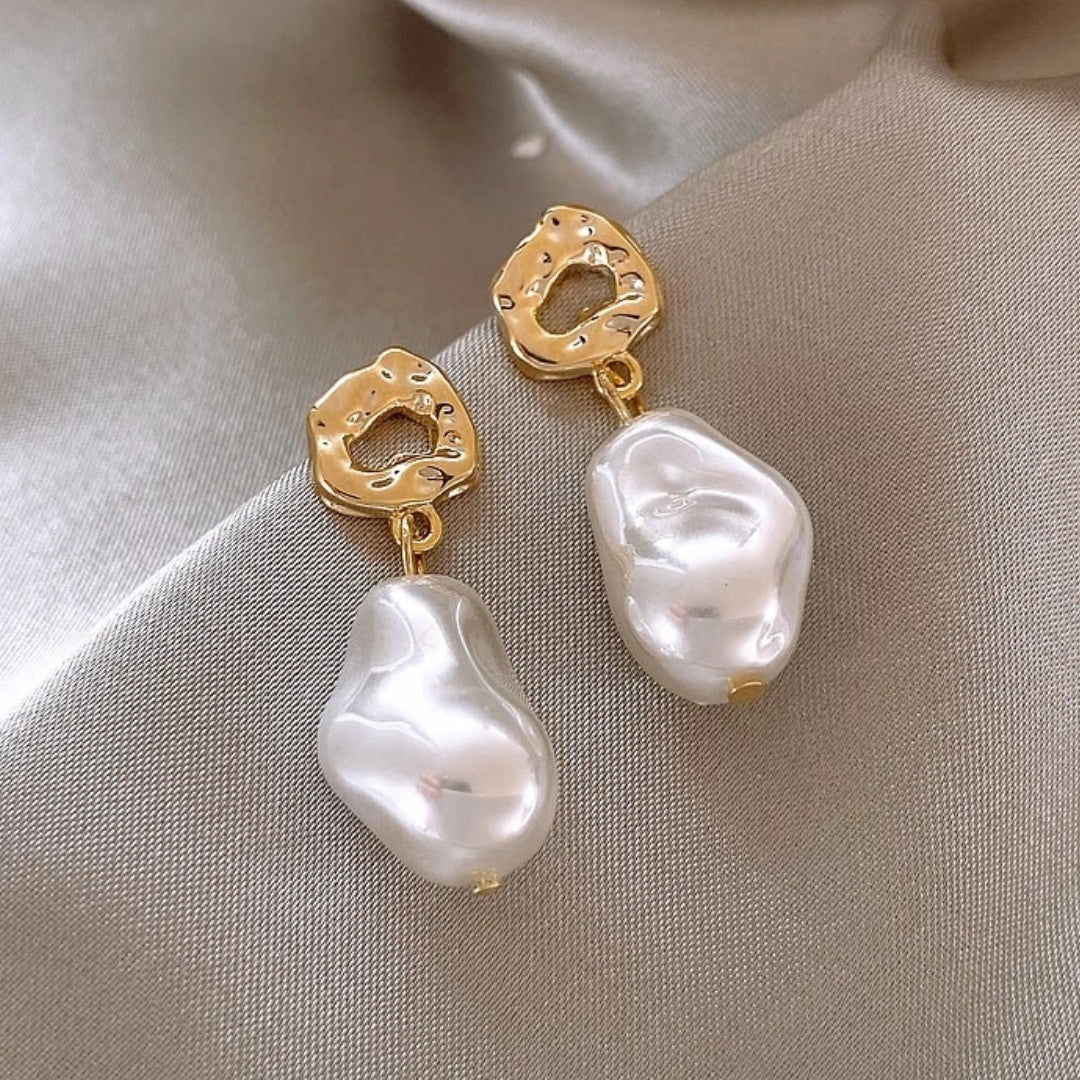 Boho Pearl Earrings in Gold-Westeryn