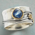 Bohemian Gemstone Meditation Ring | White Gold-Westeryn