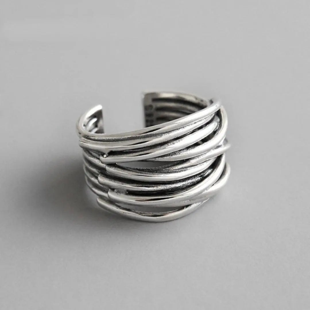 Adjustable silver layer ring-Westeryn