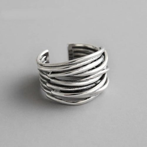 Adjustable silver layer ring-Westeryn