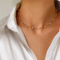 Delicate Gold Tiny Pearl Necklace-Westeryn