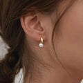 Unique Golden Pearl Earrings-Westeryn