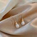 Teardrop Pearl Earrings in Gold-Westeryn