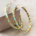 Vintage Blue Opal Gold Earrings-Westeryn