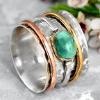 Coco - Vintage Gold & Silver Turquoise Ring-Westeryn