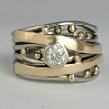 Royal - Vintage Gold Inlaid Zirconia Ring-Westeryn