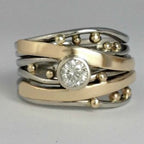 Royal - Vintage Gold Inlaid Zirconia Ring-Westeryn