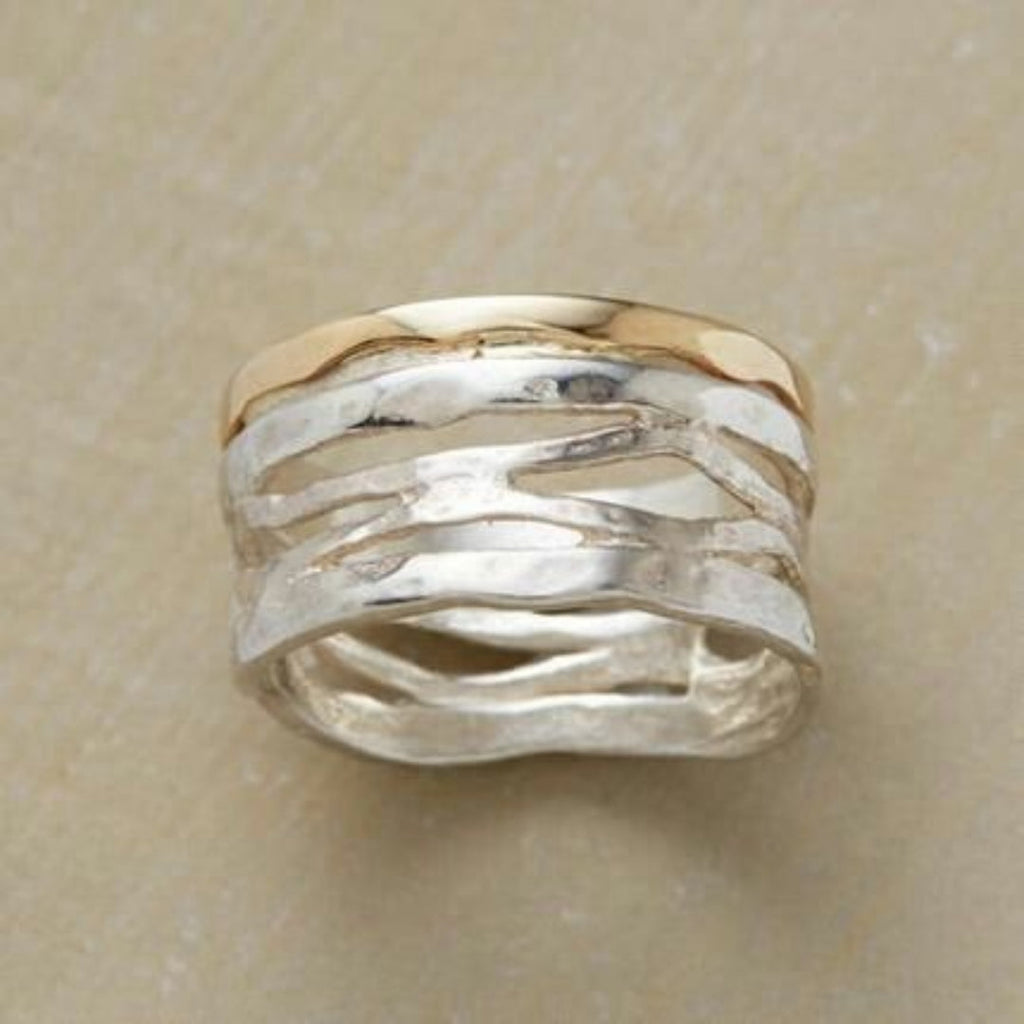 Timeless Gold & Silver Hollow Ring-Westeryn