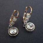 Antique Zirconia Golden Earrings | Gold-Westeryn