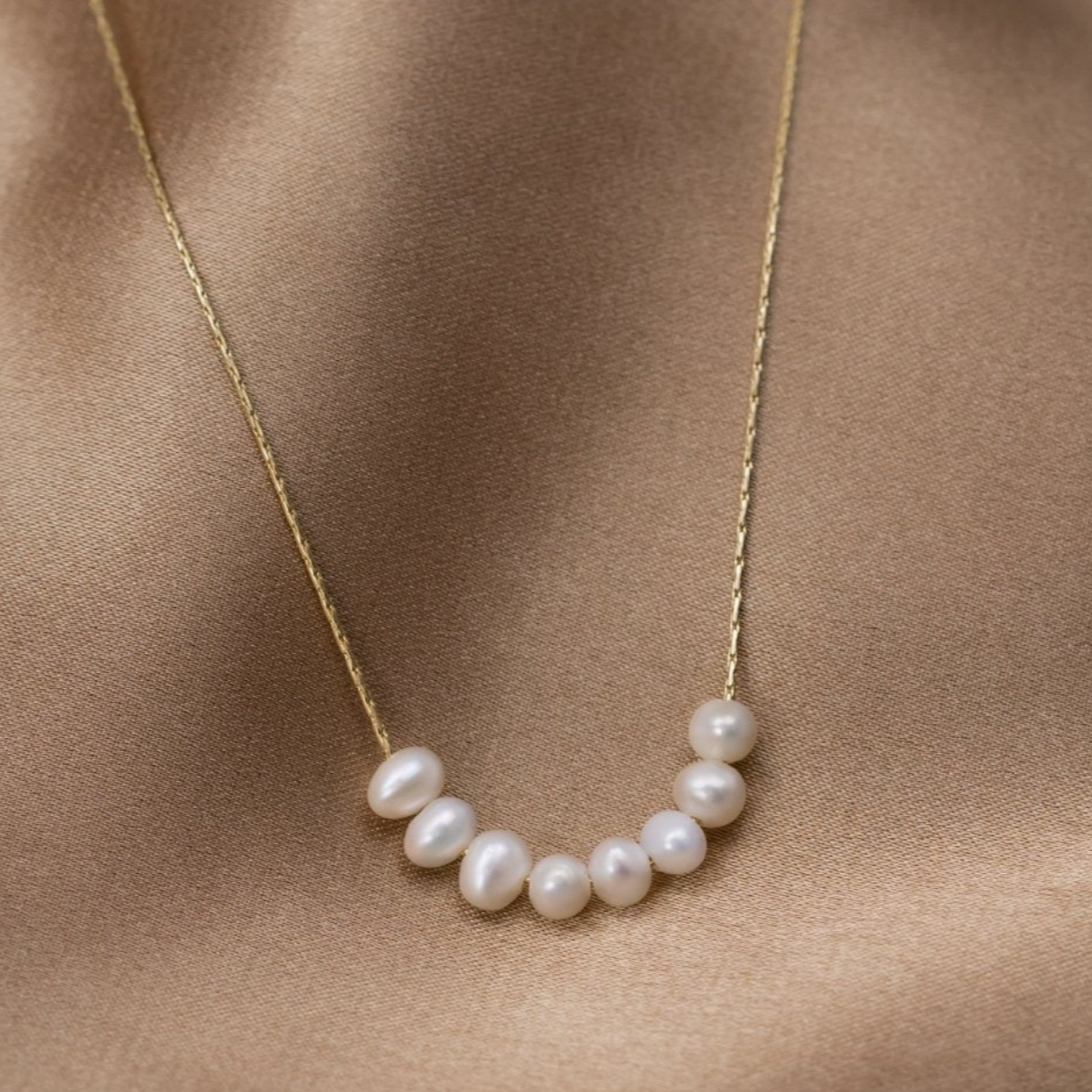 Gold Pearl Necklace-Westeryn