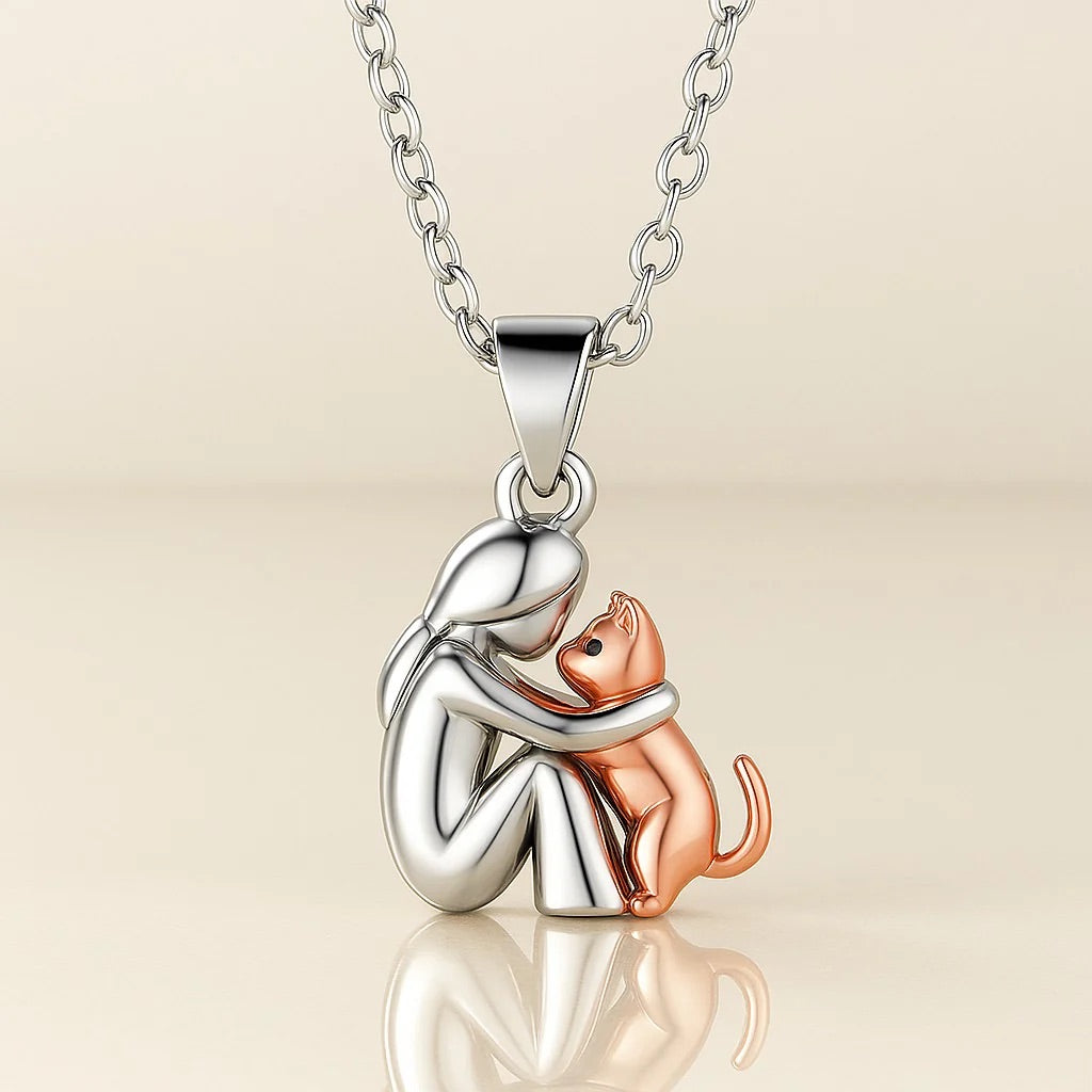 Whispering Cat Pendant Necklace