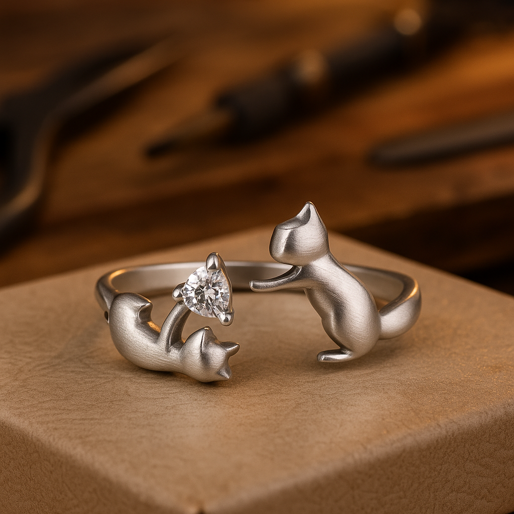Whimsical Cat Adjustable Ring-Westeryn