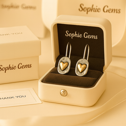 Golden Heartlace Earrings | Gold