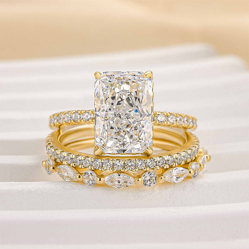 Jaily 3PC Wedding Ring Set | Gold-Westeryn
