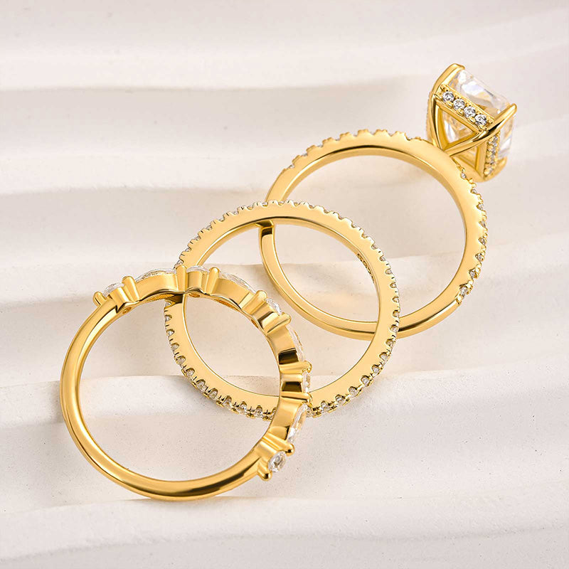 Jaily 3PC Wedding Ring Set | Gold-Westeryn
