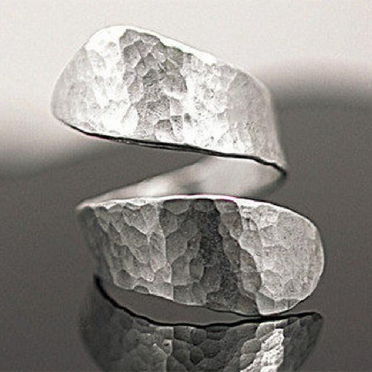Adjustable Silver Spiral Ring