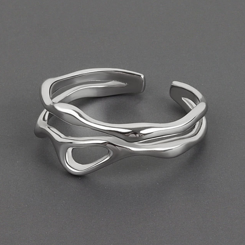 Adjustable Silver Ring in the Shape of a Tree Branch-Westeryn