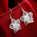 Silver Flower-Shaped Earrings-Westeryn
