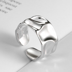 Wide Asymmetrical Ring in Silver-Westeryn