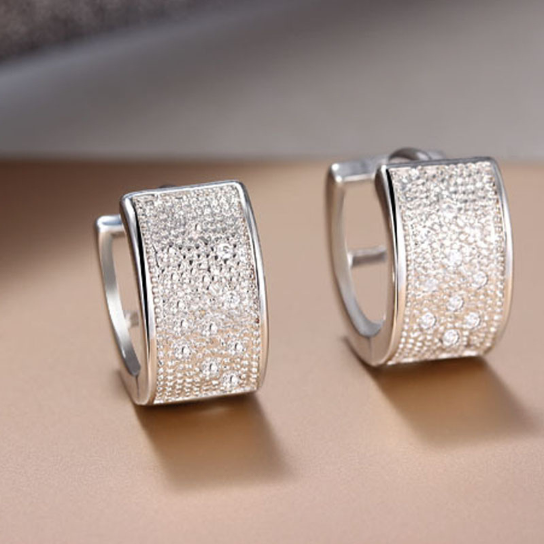 Large Engraved Hoops in Silver