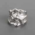 Special Edition Ring with Crumpled Design in Silver-Westeryn