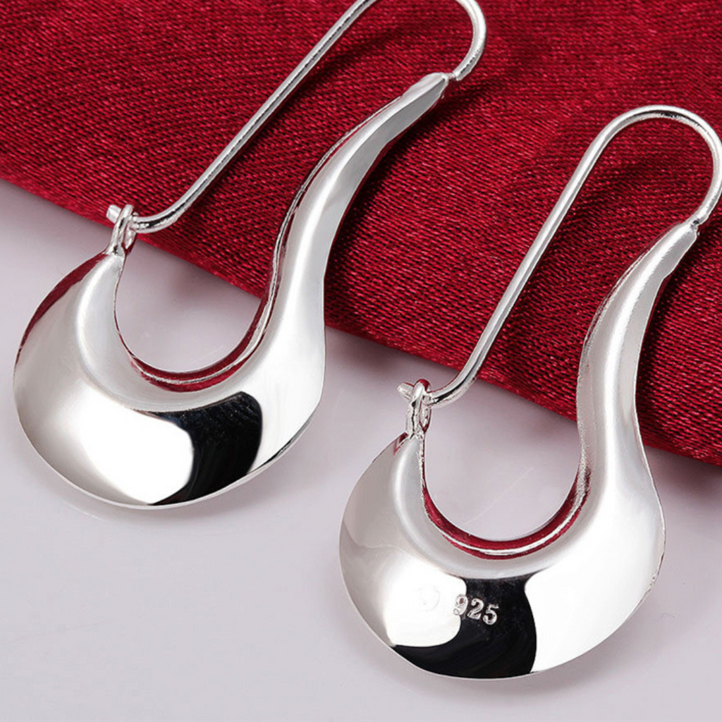 Modernist Style Silver Earrings-Westeryn