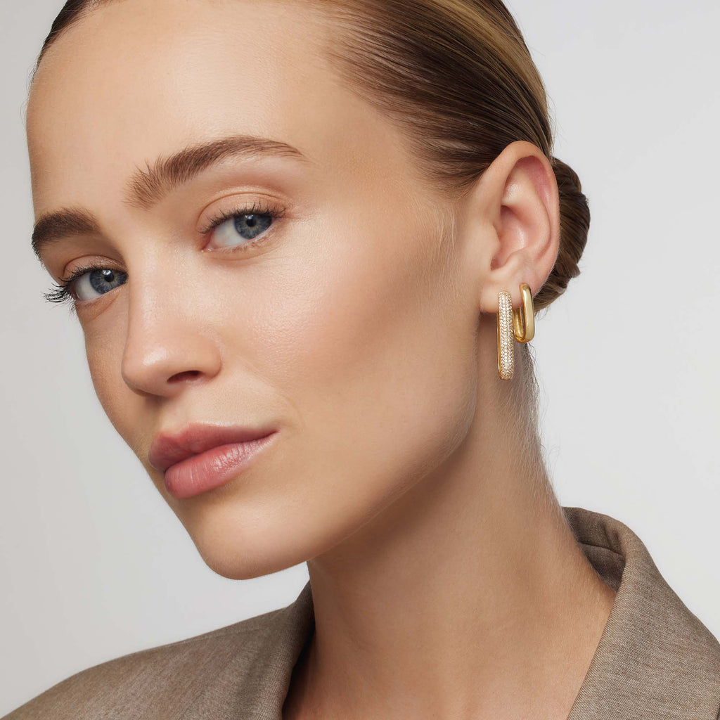 Large Icon Pavé Hoops | Gold-Westeryn