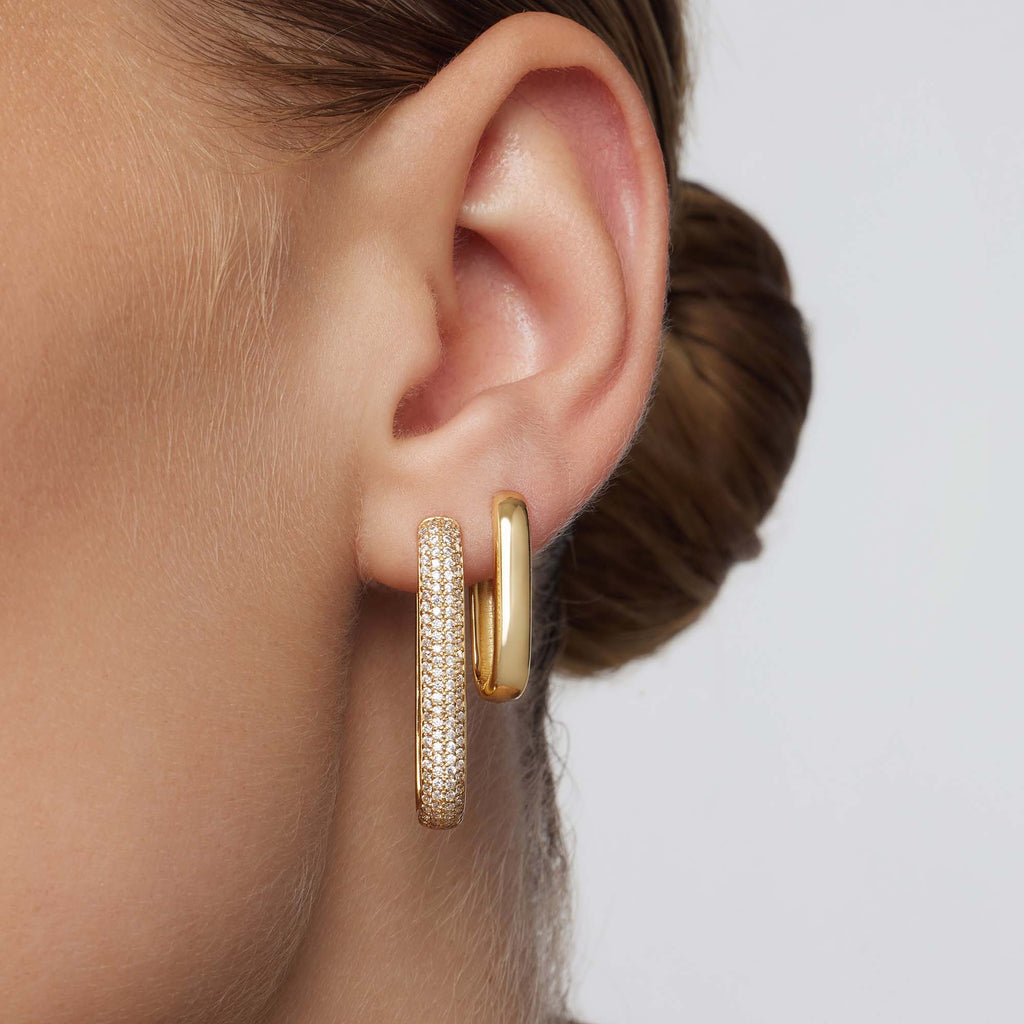 Large Icon Pavé Hoops | Gold-Westeryn