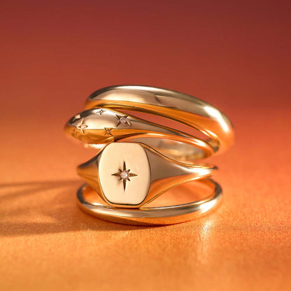 Diamond Dome Ring | Gold