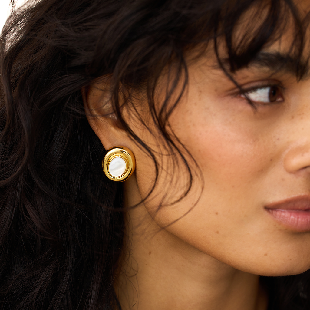 Giselle Pearl Earrings | Gold-Westeryn