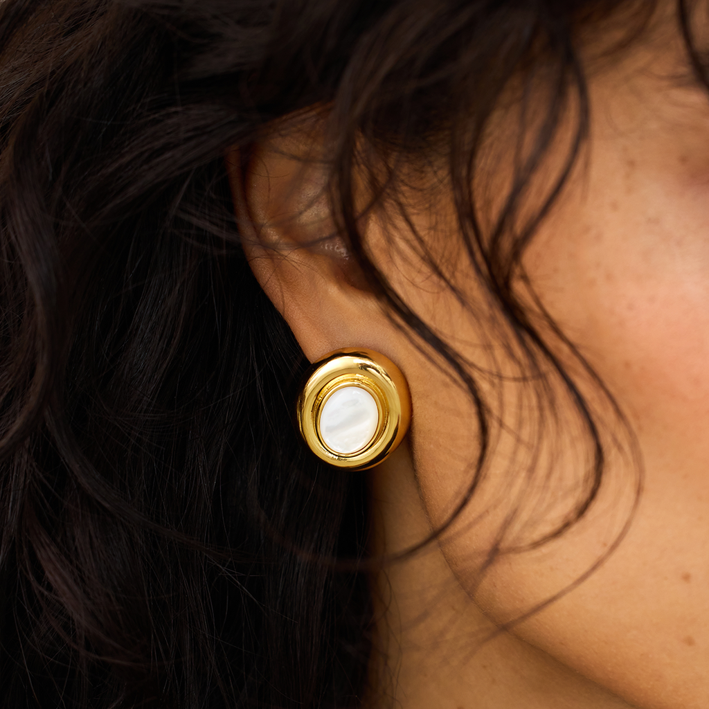 Giselle Pearl Earrings | Gold-Westeryn