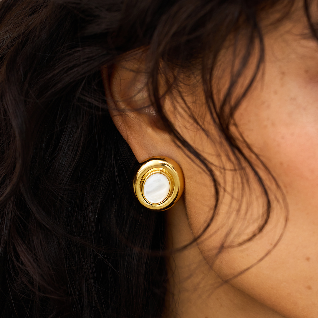 Giselle Pearl Earrings | Gold-Westeryn