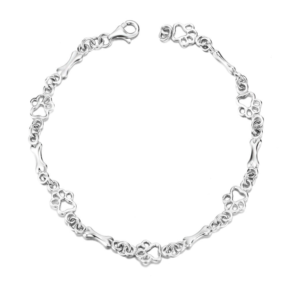 Whimsical Paw Print Charm Bracelet