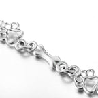Whimsical Paw Print Charm Bracelet-Westeryn