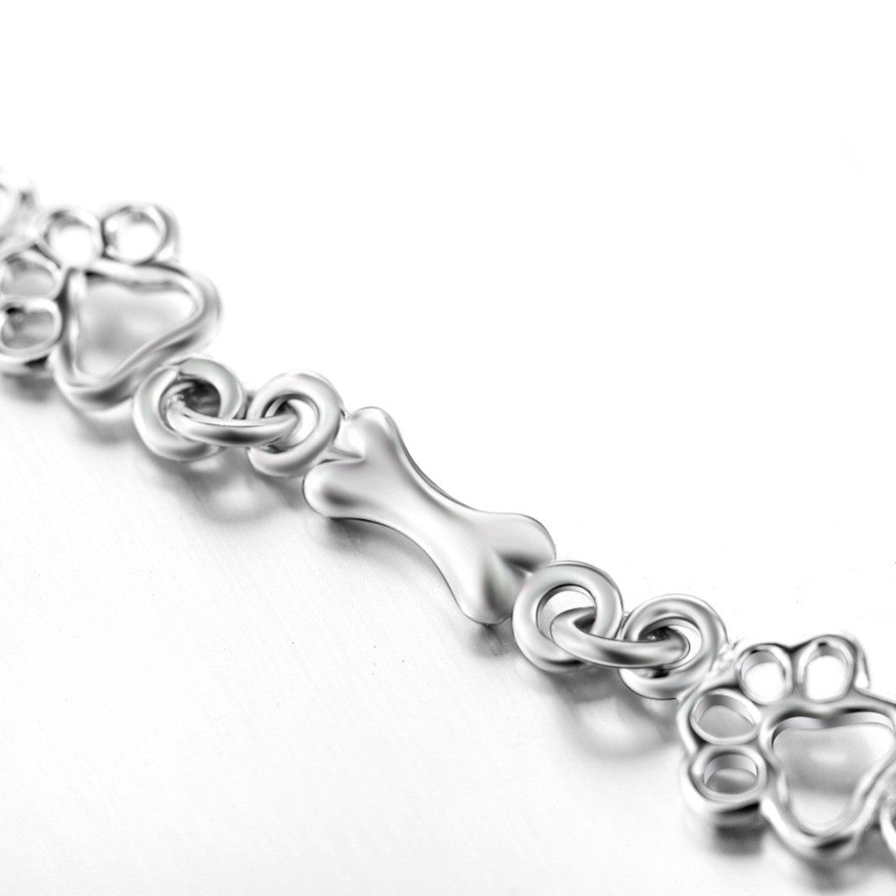 Whimsical Paw Print Charm Bracelet
