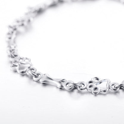 Whimsical Paw Print Charm Bracelet