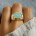 Gabi - Vintage Green Moonstone Ring-Westeryn