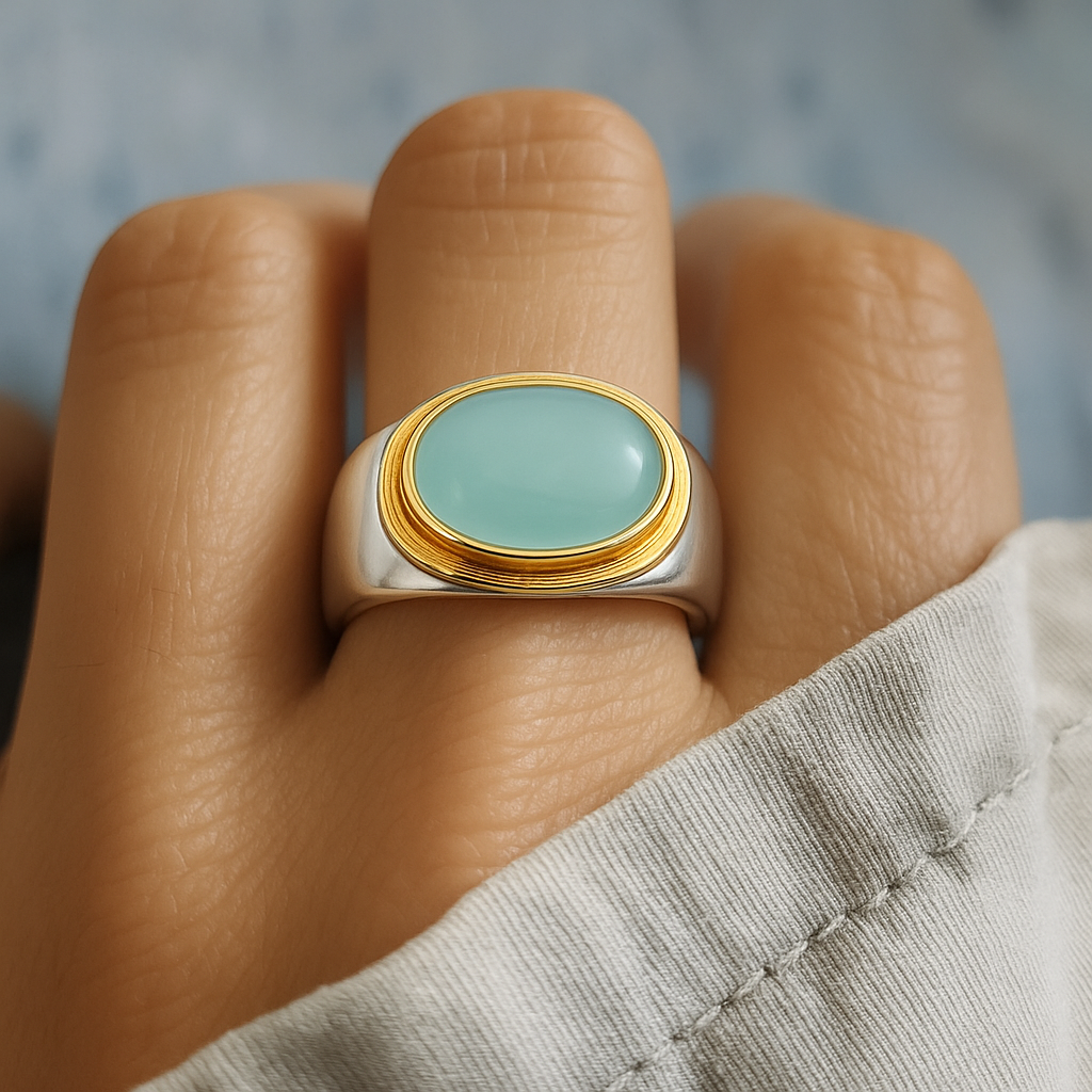 Gabi - Vintage Green Moonstone Ring-Westeryn
