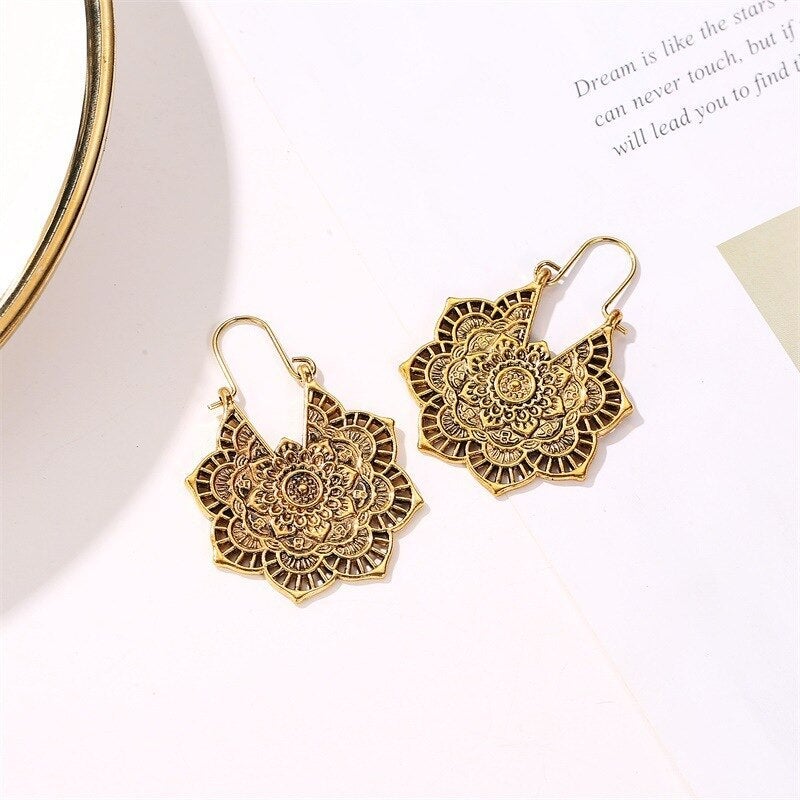 Lotus Mandala Earrings-Westeryn