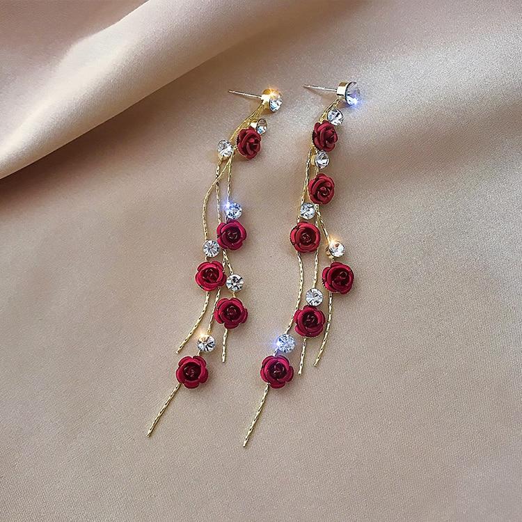 Blooming Elegance Rose Earrings