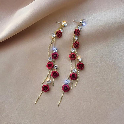 Blooming Elegance Rose Earrings
