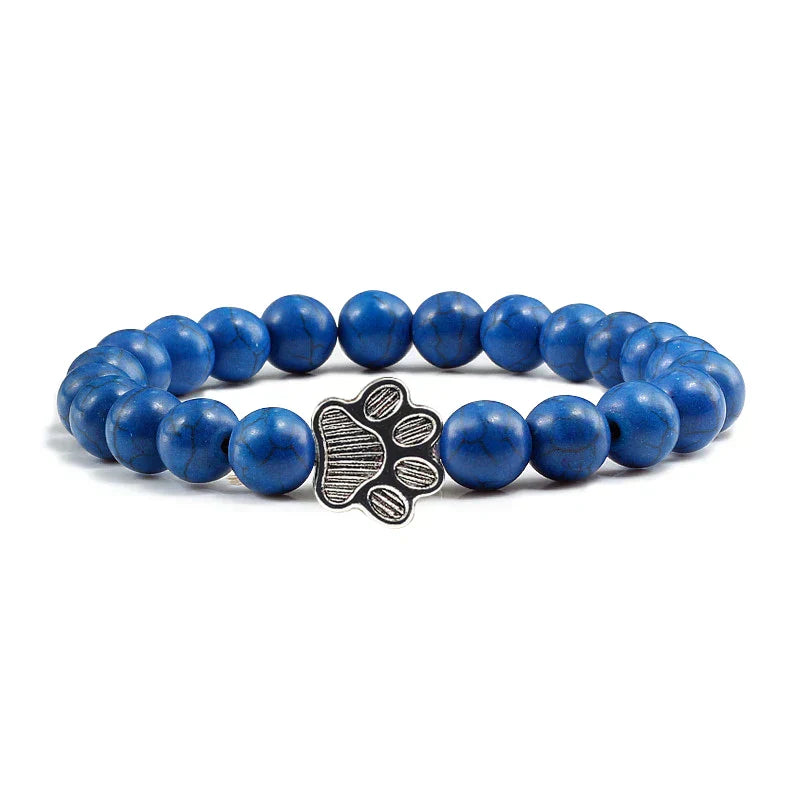 MELIA – Elegant Pearl Bracelet with Charming Paw Pendant Made of Natural Stone-Westeryn