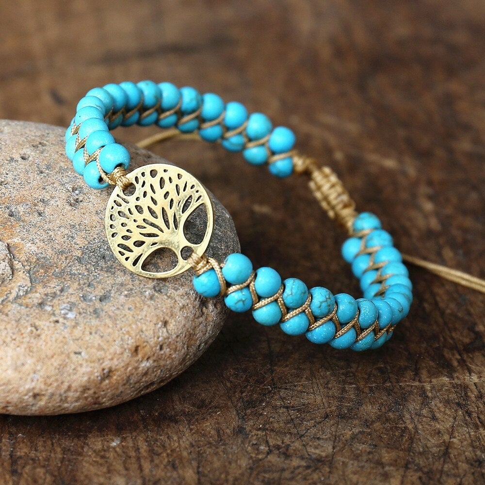 Bracelet Tree of Life Handmade Turquoise Stone-Westeryn