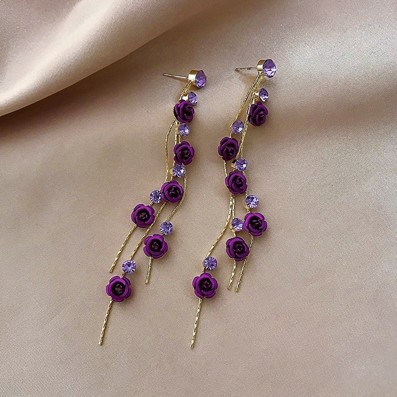 Blooming Elegance Rose Earrings