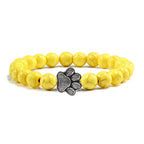 MELIA – Elegant Pearl Bracelet with Charming Paw Pendant Made of Natural Stone-Westeryn