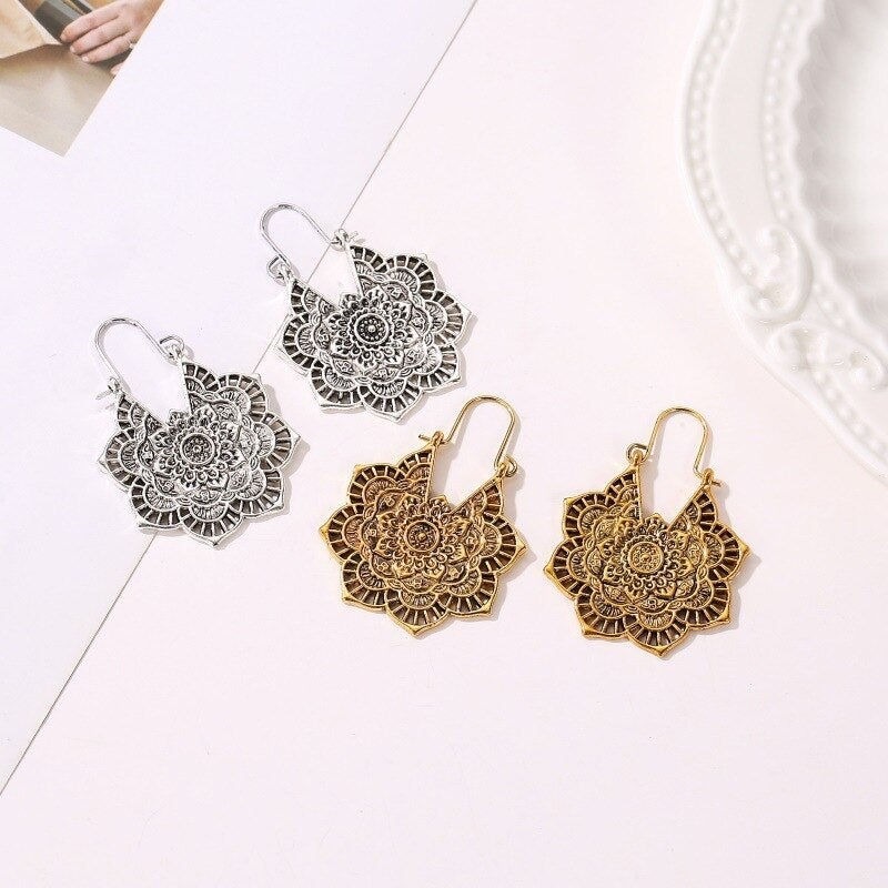 Lotus Mandala Earrings-Westeryn